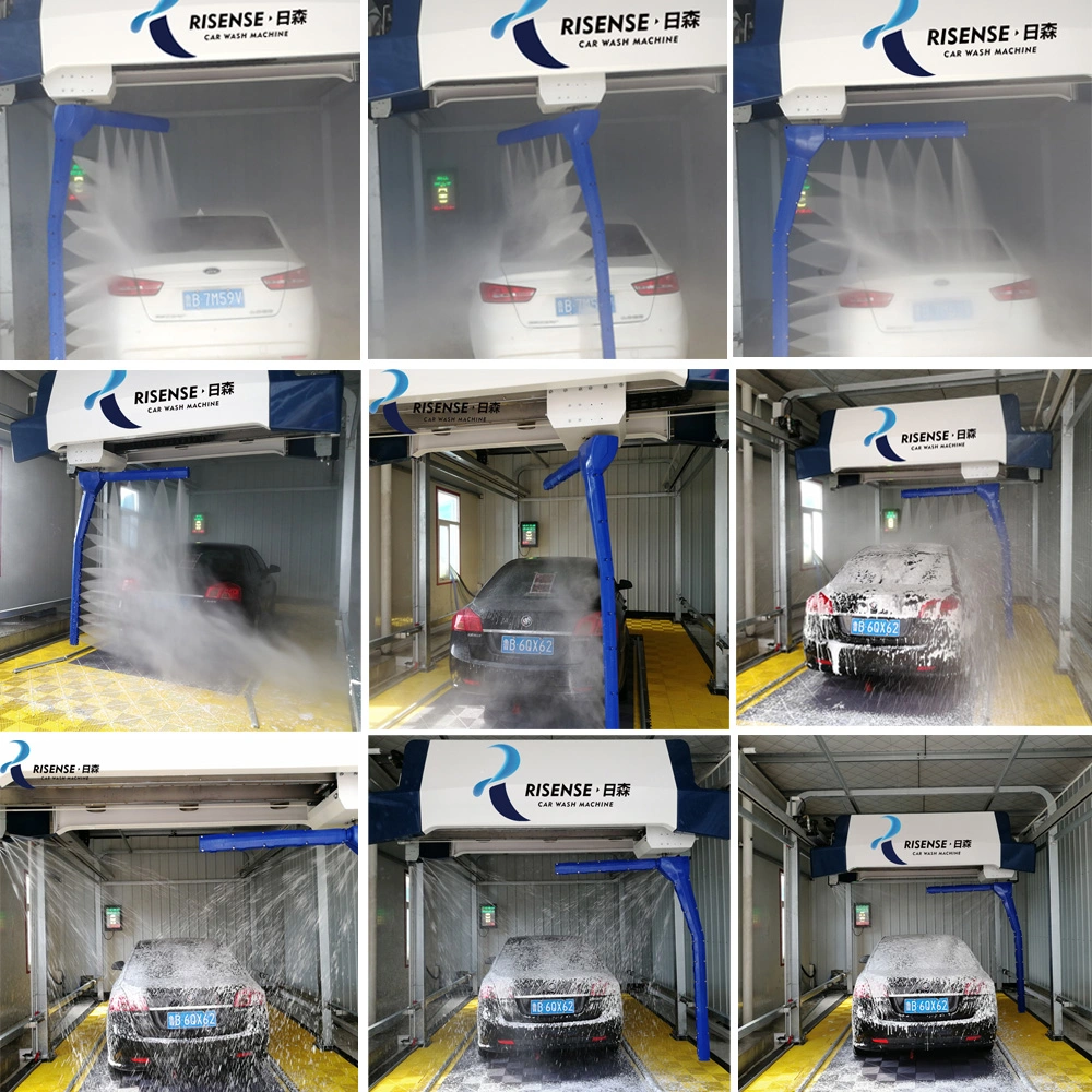 360 rotating single arm automatic touchless car wash machine with drying system